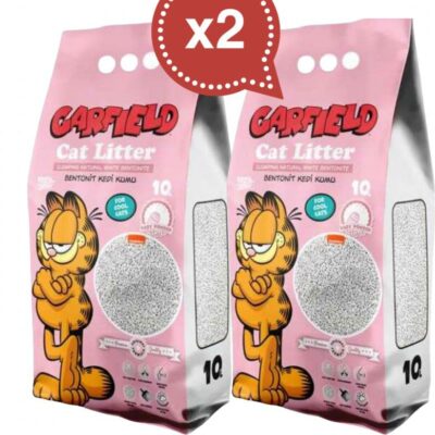 Garfield Baby Powder Scented Bentonite Cat Litter 2 X 10 L