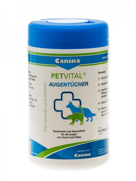 Canina® |PETVITAL® |Eye wipes| 120 pieces