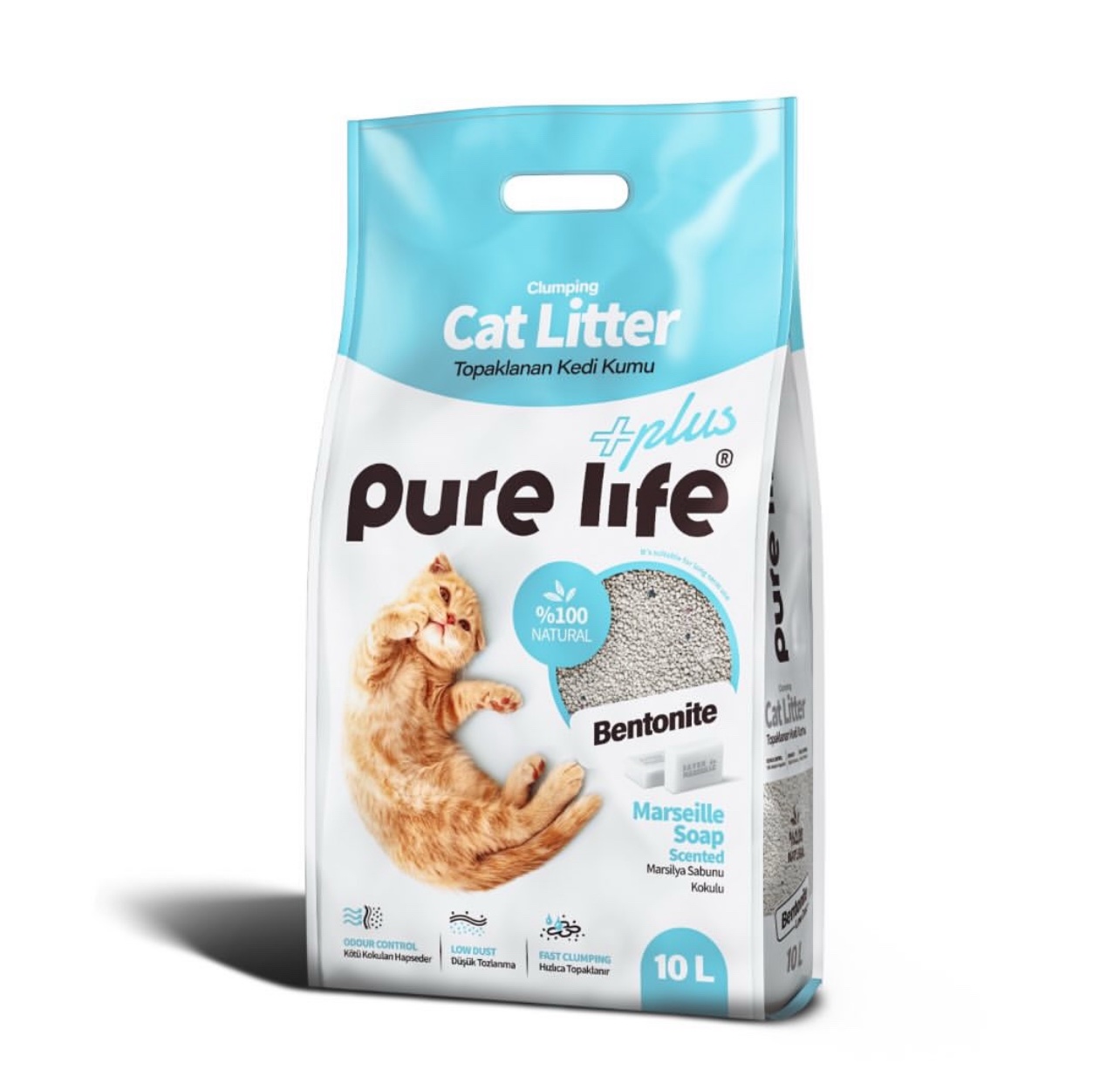 Pure Life Marseille Soap Scented Bentonite Cat Litter 10L